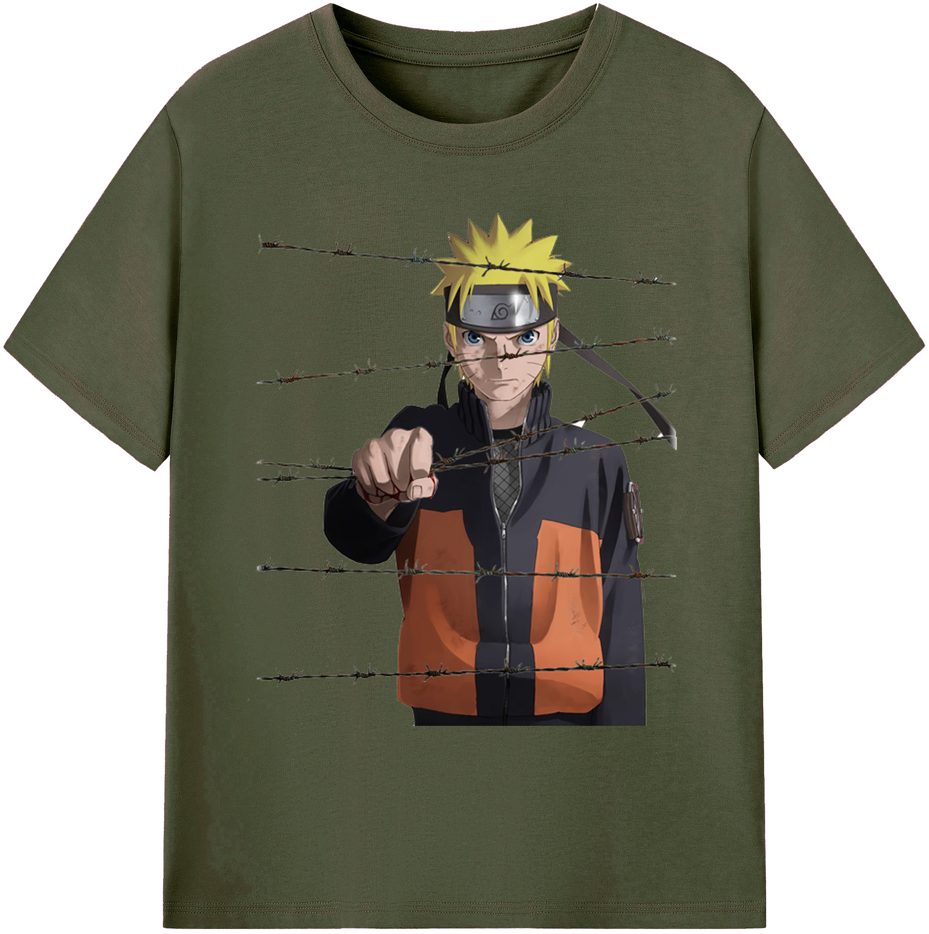 （画像用） NARUTO -ナルト- うずまき ナルト Uzumaki Naruto 綿100％ メンズ半袖Tシャツ｜肌触りやわらか＆通気性